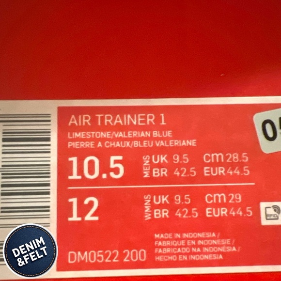 Nike Men’s Air Trainer 1 Shoes, Limestone/Ale Brown/White/Vale | NEW/NIB! - Picture 16 of 16
